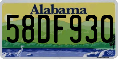 AL license plate 58DF930