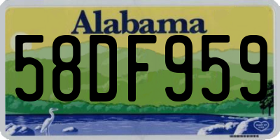 AL license plate 58DF959