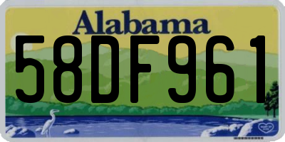 AL license plate 58DF961
