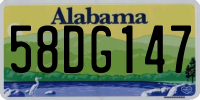 AL license plate 58DG147