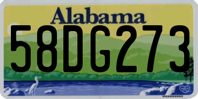 AL license plate 58DG273