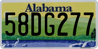 AL license plate 58DG277