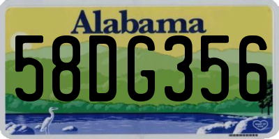 AL license plate 58DG356