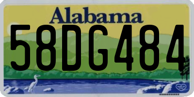 AL license plate 58DG484