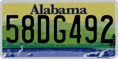 AL license plate 58DG492