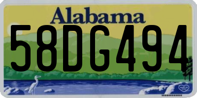 AL license plate 58DG494