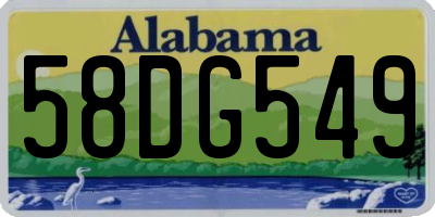 AL license plate 58DG549