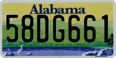 AL license plate 58DG661