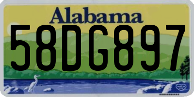 AL license plate 58DG897