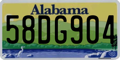 AL license plate 58DG904