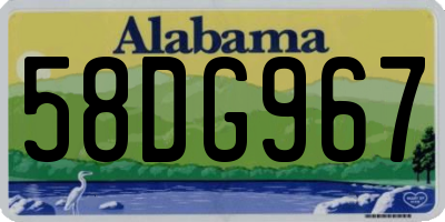 AL license plate 58DG967