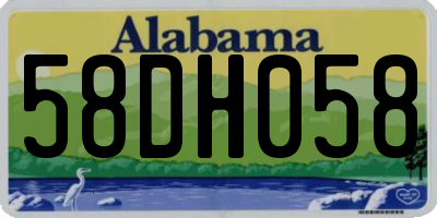 AL license plate 58DH058