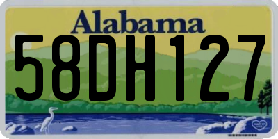 AL license plate 58DH127