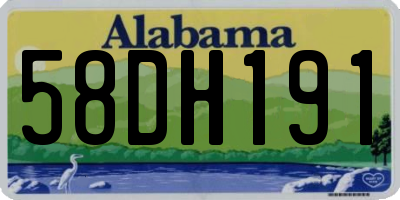 AL license plate 58DH191