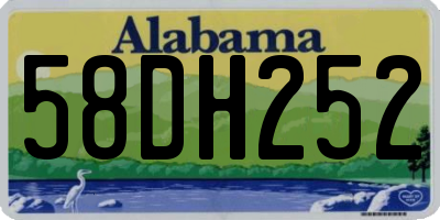 AL license plate 58DH252