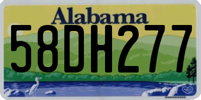 AL license plate 58DH277