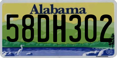 AL license plate 58DH302