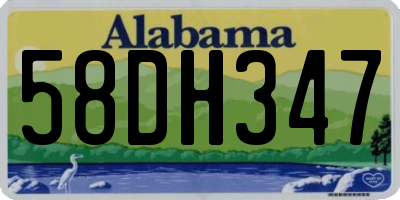 AL license plate 58DH347