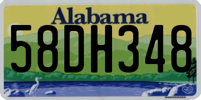 AL license plate 58DH348