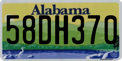 AL license plate 58DH370