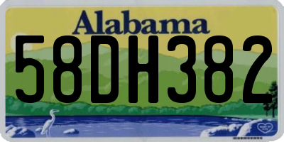 AL license plate 58DH382