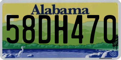 AL license plate 58DH470