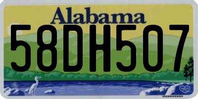 AL license plate 58DH507