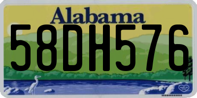 AL license plate 58DH576