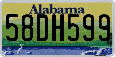 AL license plate 58DH599