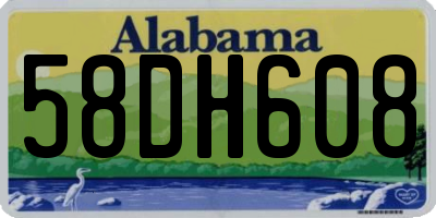AL license plate 58DH608