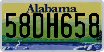 AL license plate 58DH658