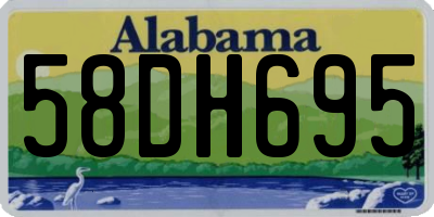 AL license plate 58DH695