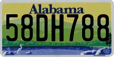 AL license plate 58DH788