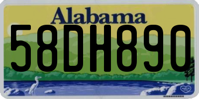 AL license plate 58DH890