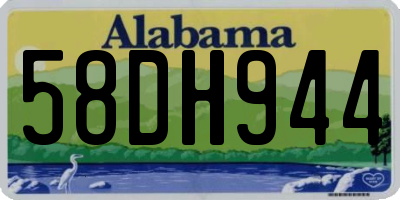 AL license plate 58DH944
