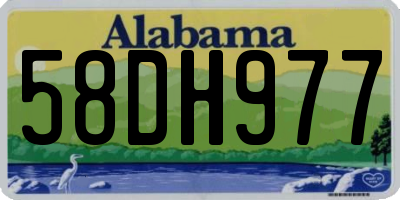 AL license plate 58DH977