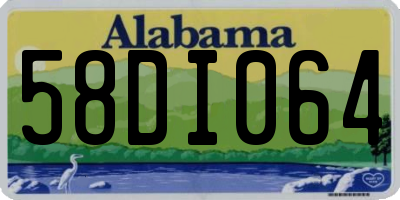 AL license plate 58DI064