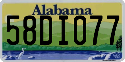 AL license plate 58DI077