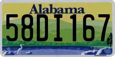 AL license plate 58DI167