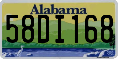 AL license plate 58DI168