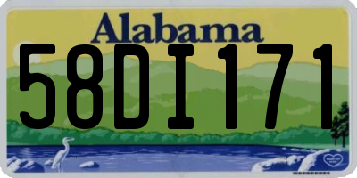 AL license plate 58DI171