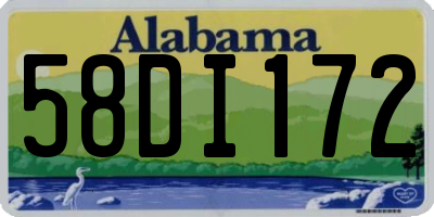AL license plate 58DI172