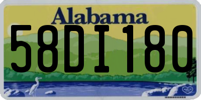 AL license plate 58DI180