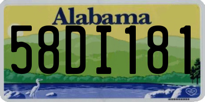 AL license plate 58DI181