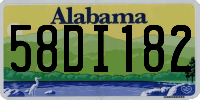AL license plate 58DI182