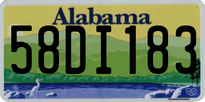 AL license plate 58DI183