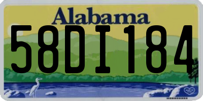 AL license plate 58DI184