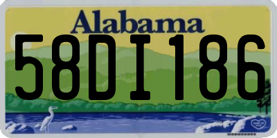 AL license plate 58DI186