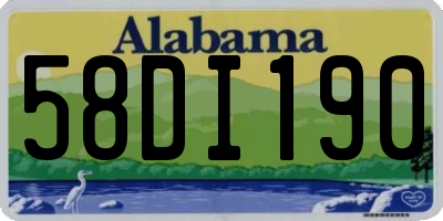 AL license plate 58DI190