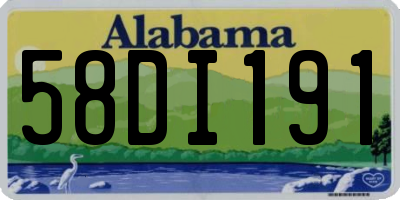 AL license plate 58DI191